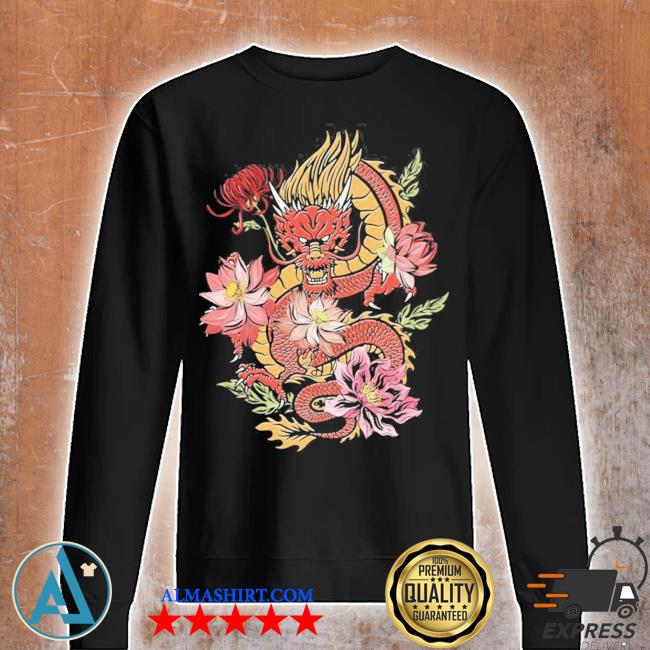 Japanische Drache Mit Blumen Vintage Dragon Aesthetic New 21 Shirt Tank Top V Neck For Men And Women