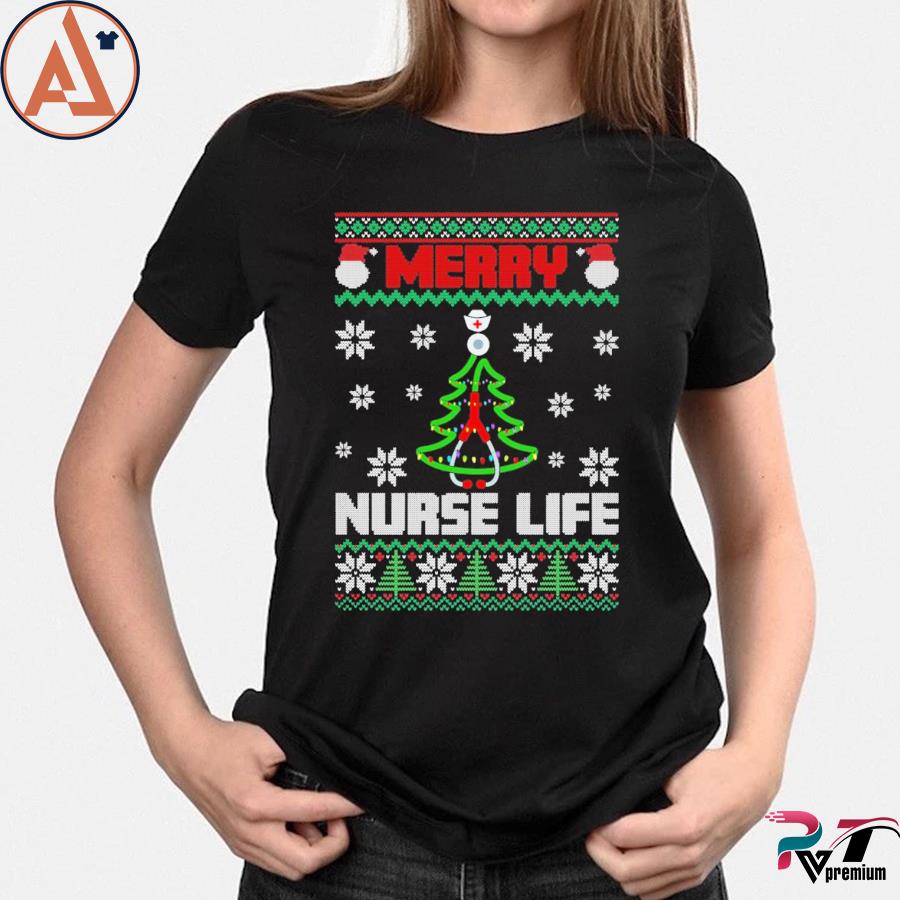 nurse christmas tree shirt