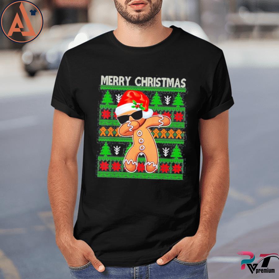 Dabbing Skeleton With Santa Hat In Snow Xmas Unisex Tee Happy Holiday Best Shirt Merry Christmas Funny Skeleton Santa Cool Humor T-Shirt
