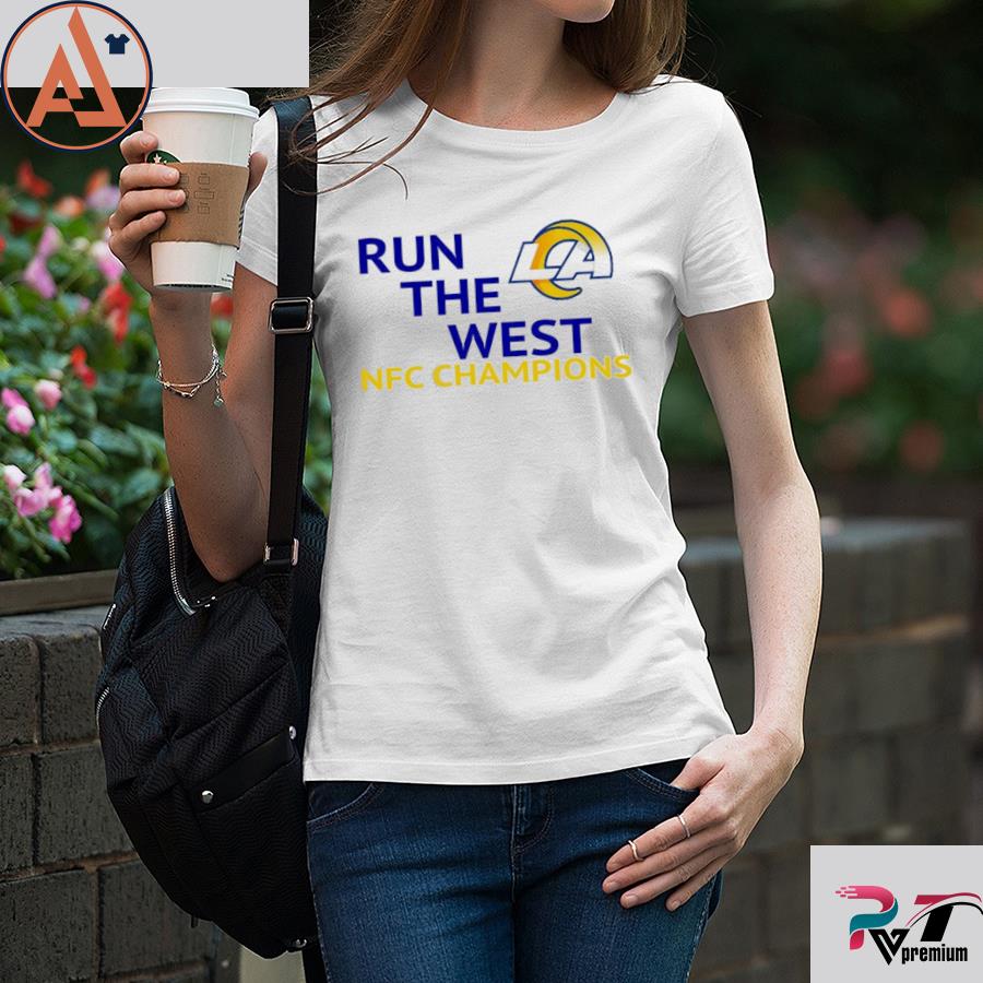 Run the west los angeles rams 2022 nfc west division championship shirt,  hoodie, longsleeve tee, sweater