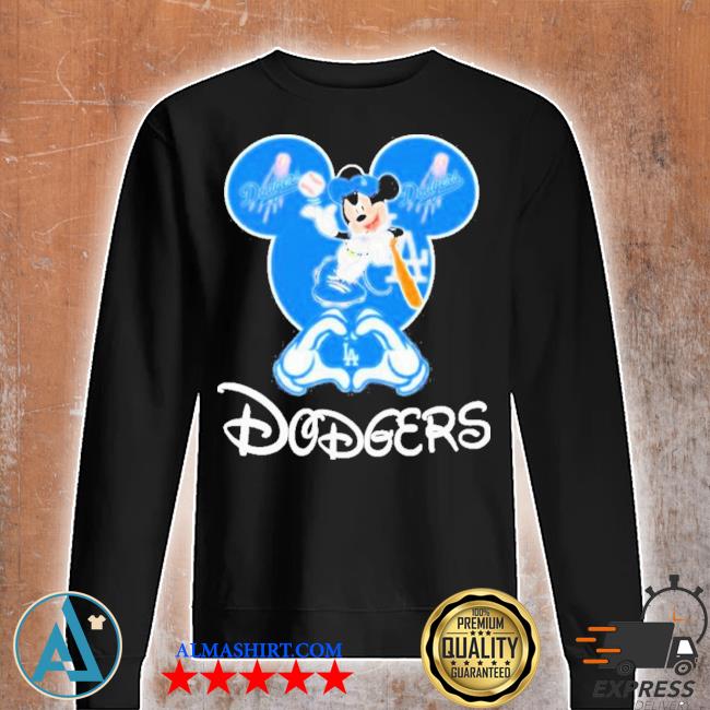 MLB Los Angeles Dodgers The Heart Mickey Mouse Disney Baseball T