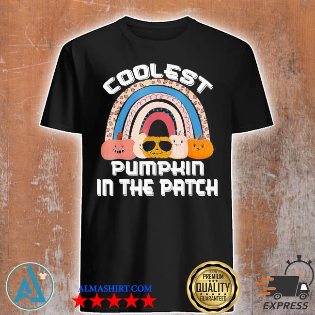 Official halloween coolest pumpkin in the patch rainbow pumpkin ghost shirt