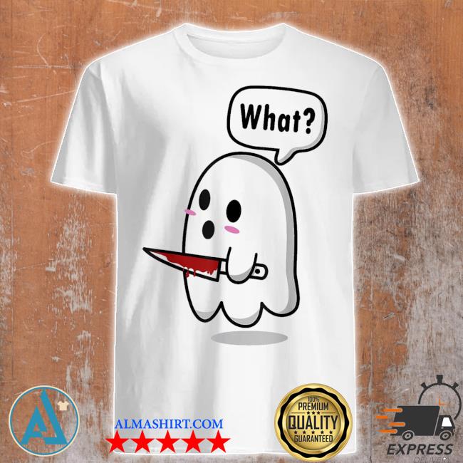 Official murderous kawaiI ghost with knife halloween costume shirt