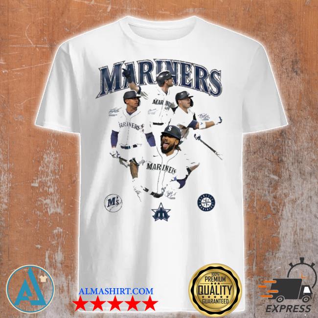 Seattle Seahawks mariners true to the blue team player signature shirt