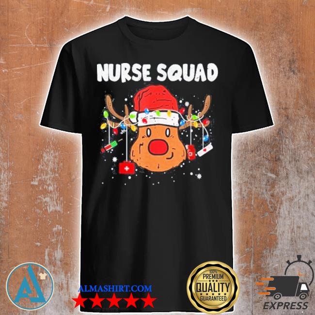 Cute nurse squad reindeer Christmas nurse xmas men women shirt
