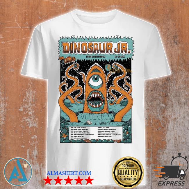 Dinosaur jr eu uk tour 2022 with garcia peoples event poster shirt