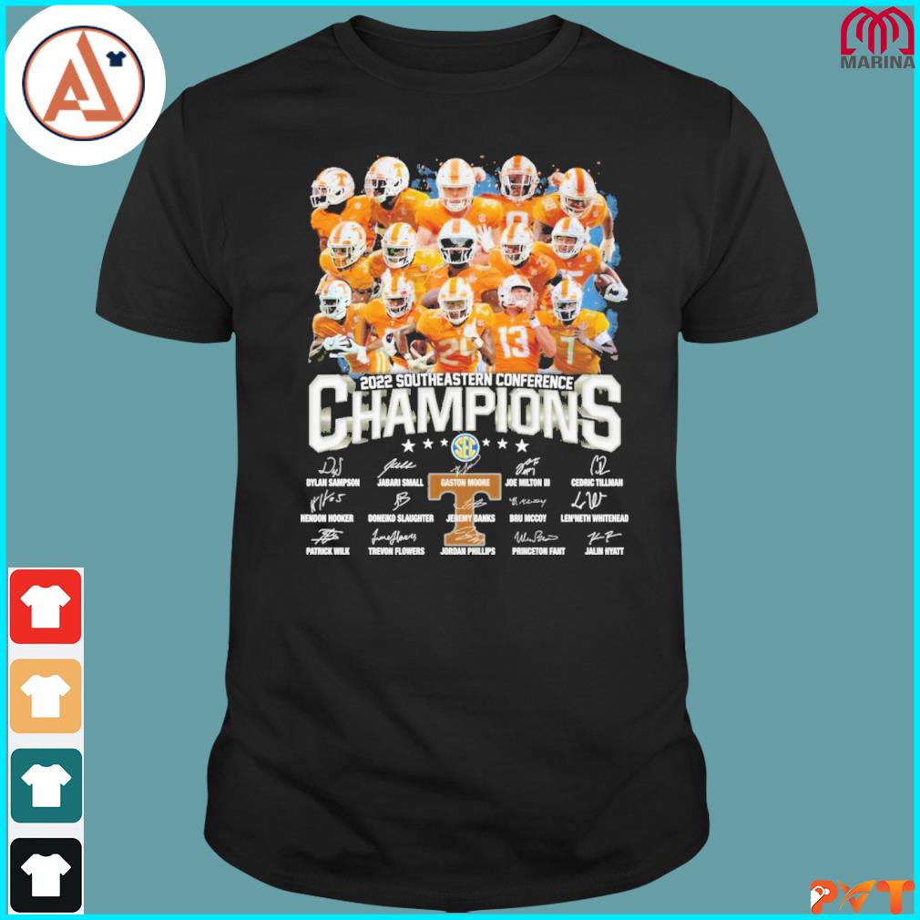 2022 southeastern conference Tennessee volunteers team player champions shirt