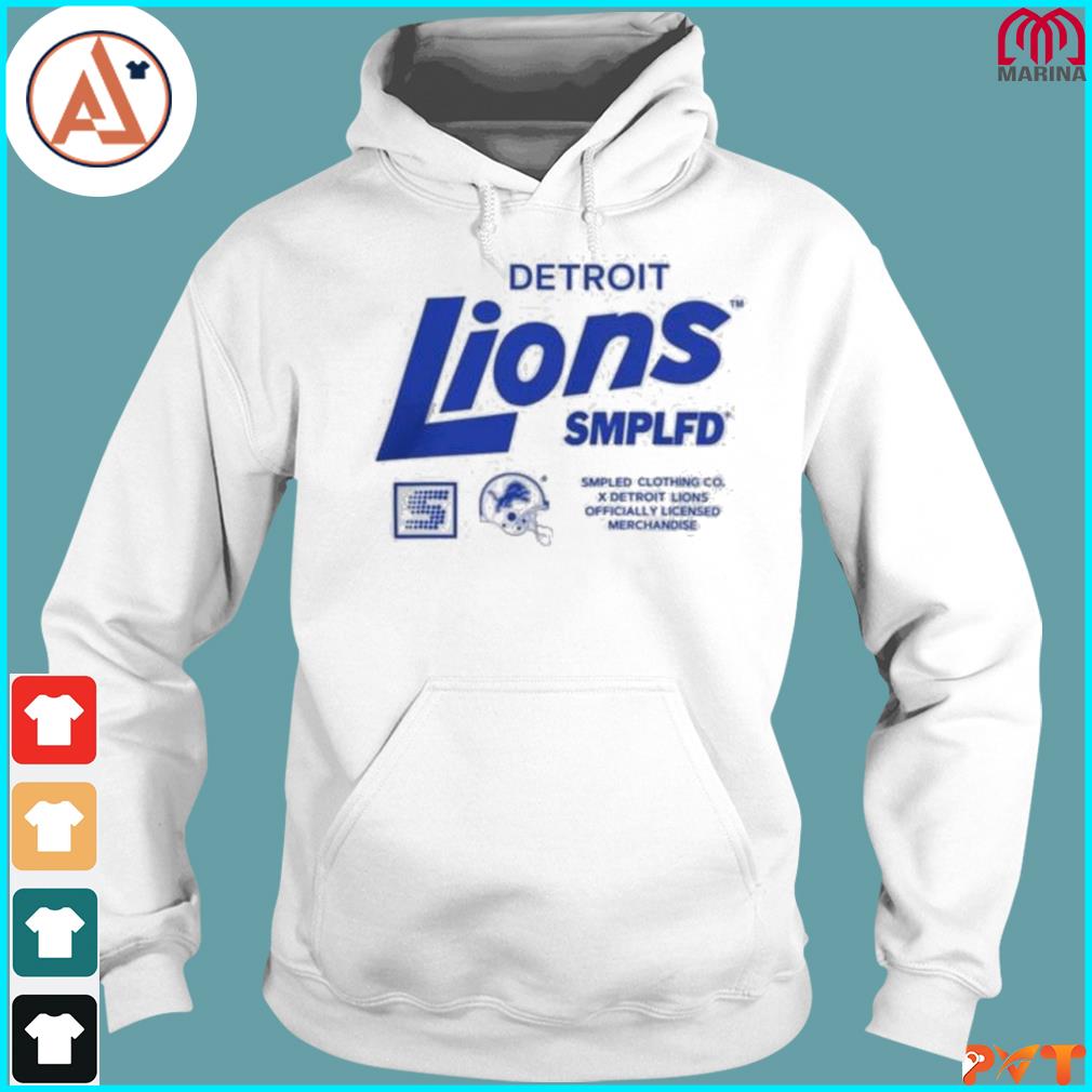 Men's Detroit Lions SMPLFD Blue Vintage Program 2022 Hoodie