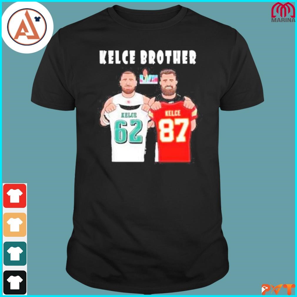 Official kelce brothers jason kelce vs travis kelce lviI super bowl matchup shirt