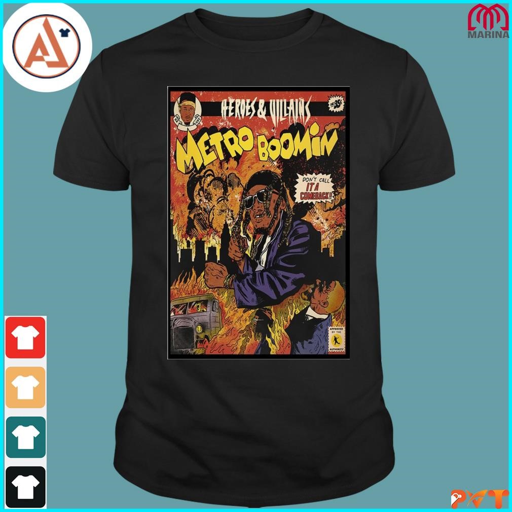 Official metro boomin heroes and villains poster shirt