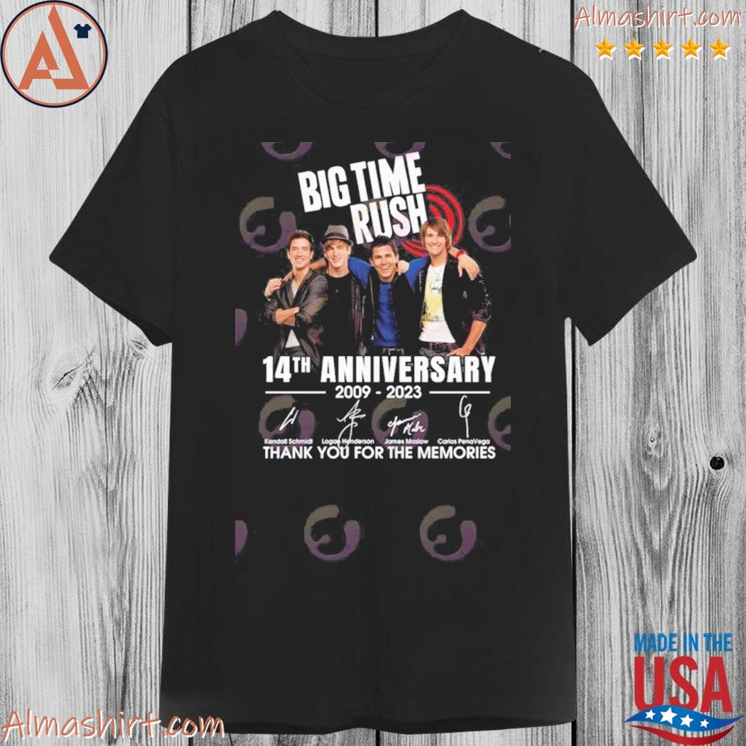 Big time rush 14th anniversary 2009 2023 thank you for the memories shirt