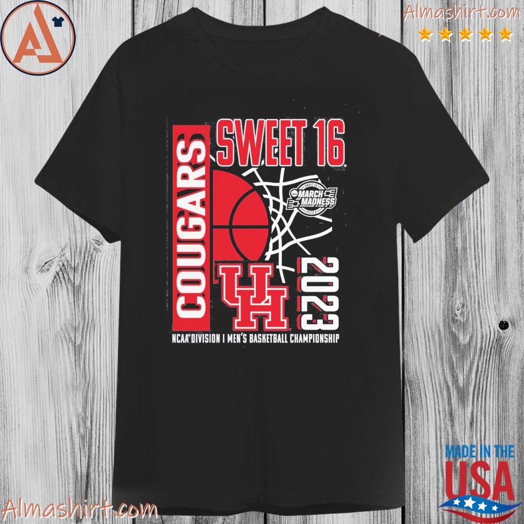 Houston cougars fanatics branded 2023 ncaa men's basketball tournament march madness sweet 16 shirt