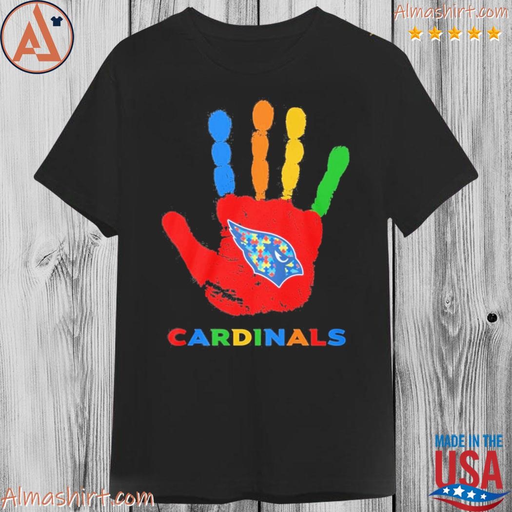 Official arizona Cardinals hand autism shirt