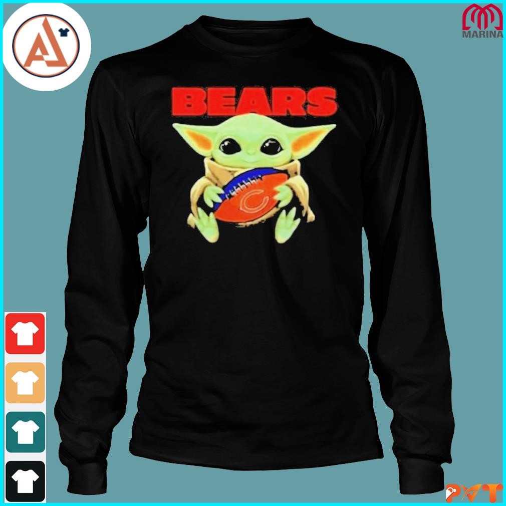 Baby Yoda Loves The Chicago Bears Star Wars Gifts Shirt - Shibtee