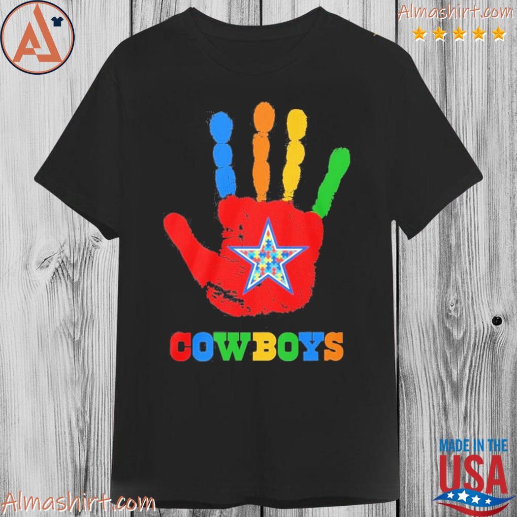 Official cowboys hand autism shirt