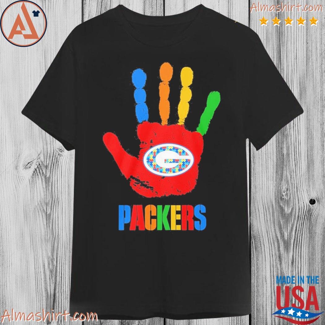 Official green Bay Packers hand autism shirt