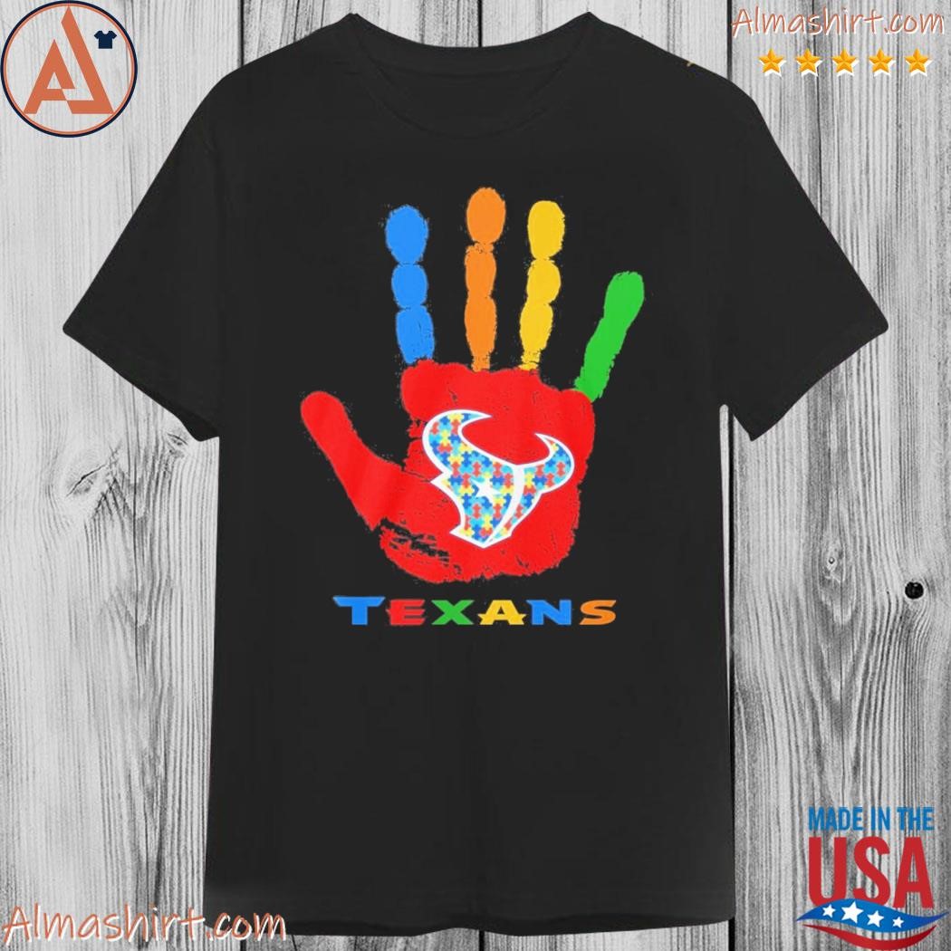 Official houston Texans hand autism shirt
