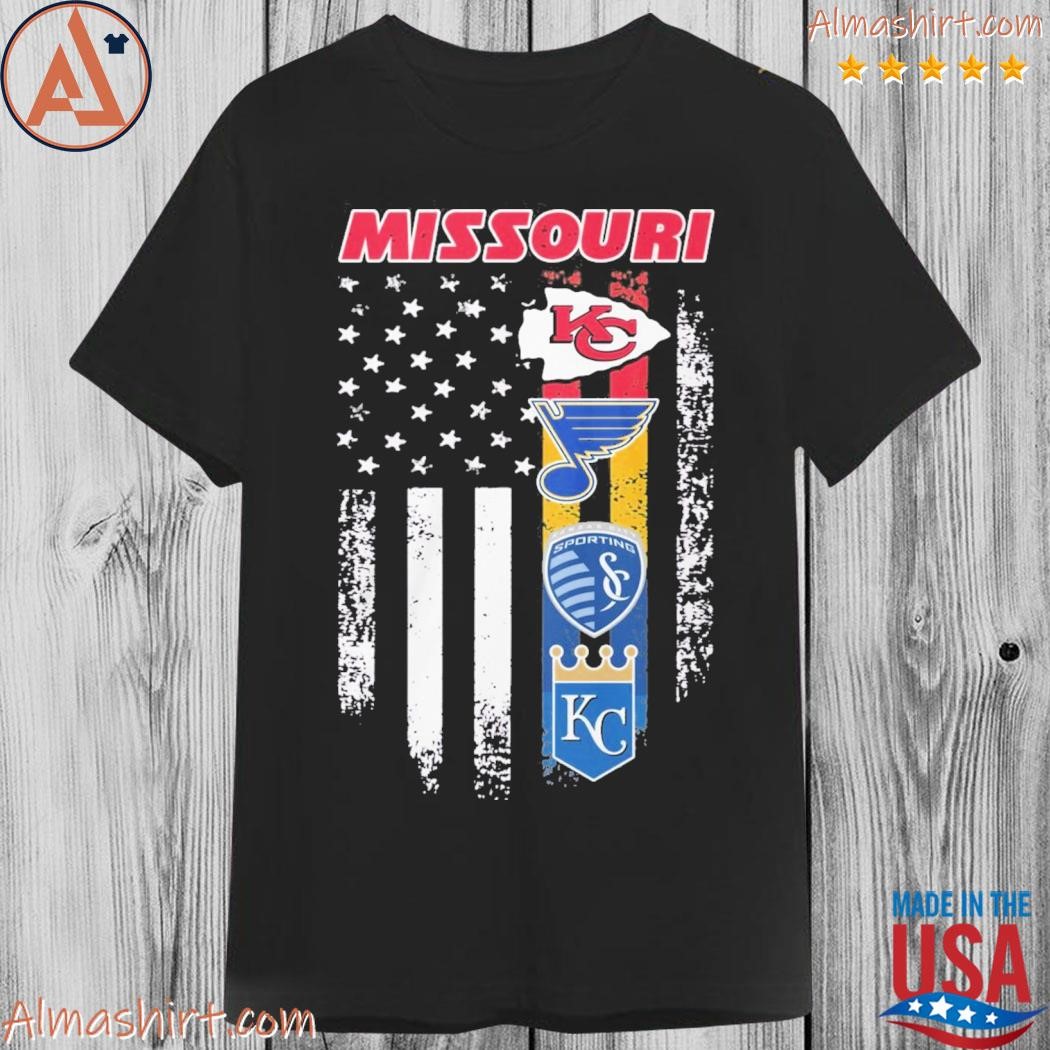 Kansas City Chiefs and Kansas City Royals American flag shirt