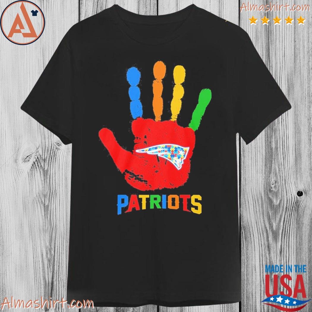 Official new England Patriots hand autism shirt