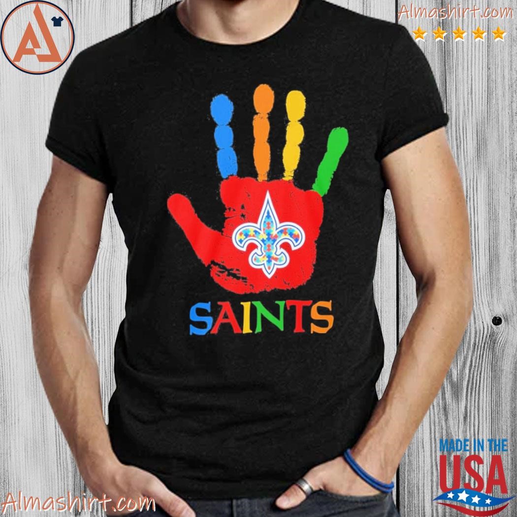 Official new Orleans Saints hand autism 2023 shirt, hoodie