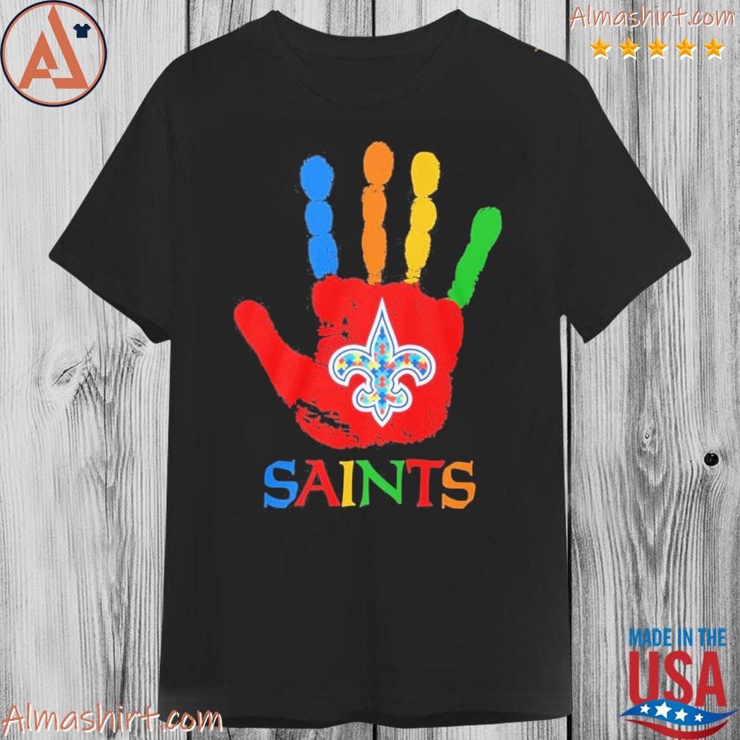 Official new Orleans Saints hand autism shirt