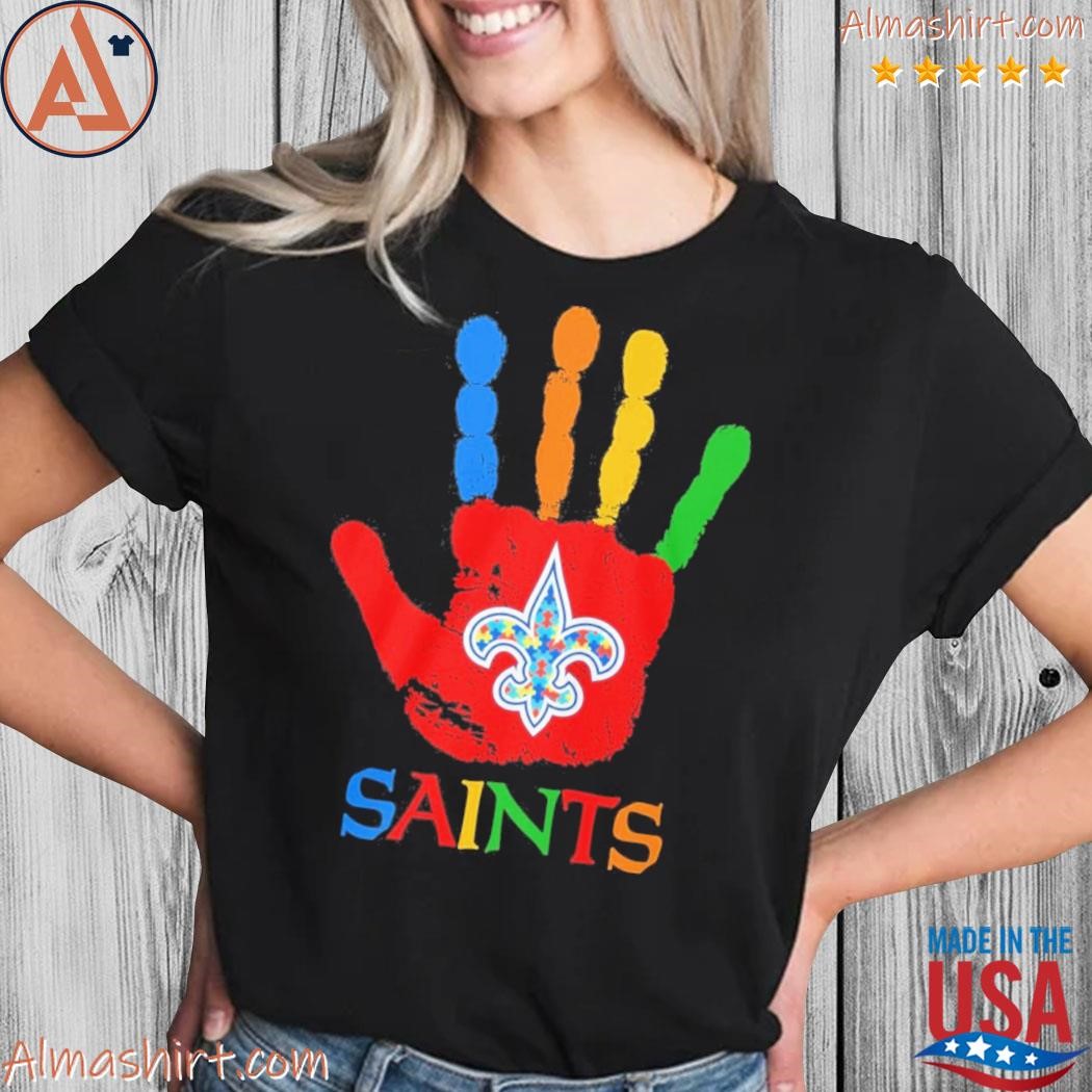 Official new Orleans Saints hand autism 2023 shirt, hoodie