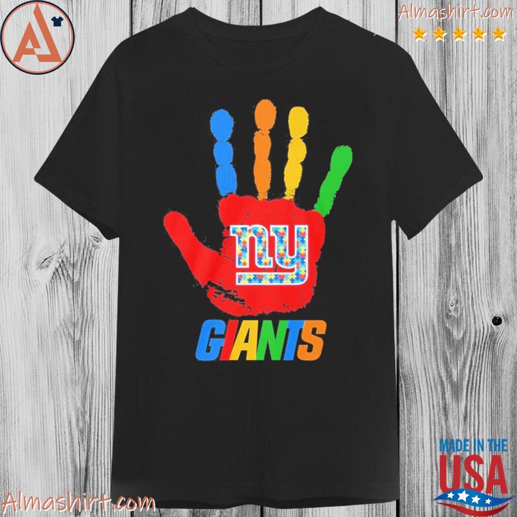 Official new York Giants hand autism shirt