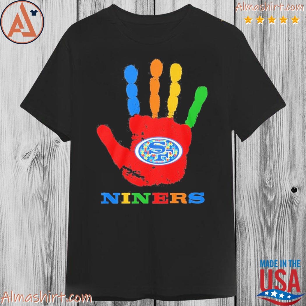 Official san francisco 49ers hand autism shirt