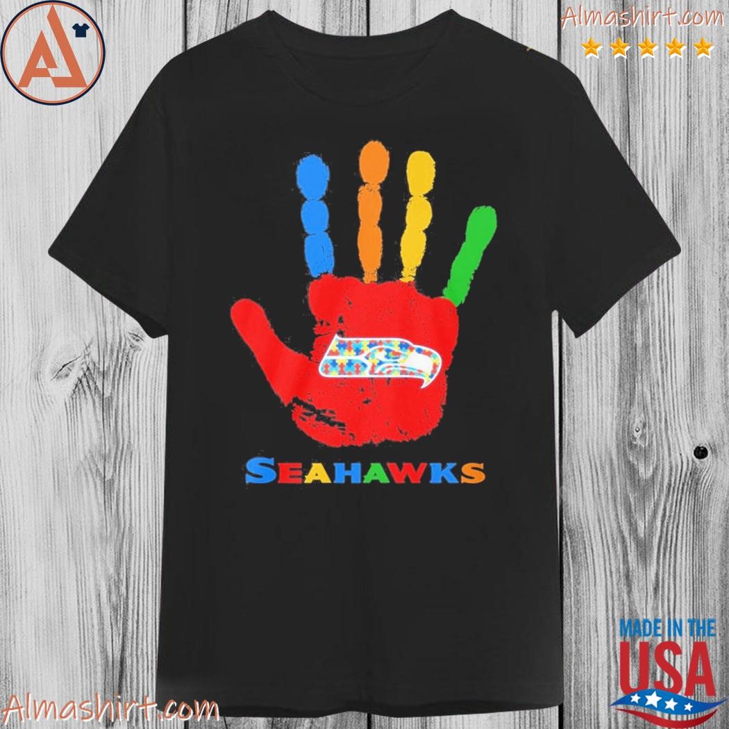 Official seattle Seahawks hand autism shirt