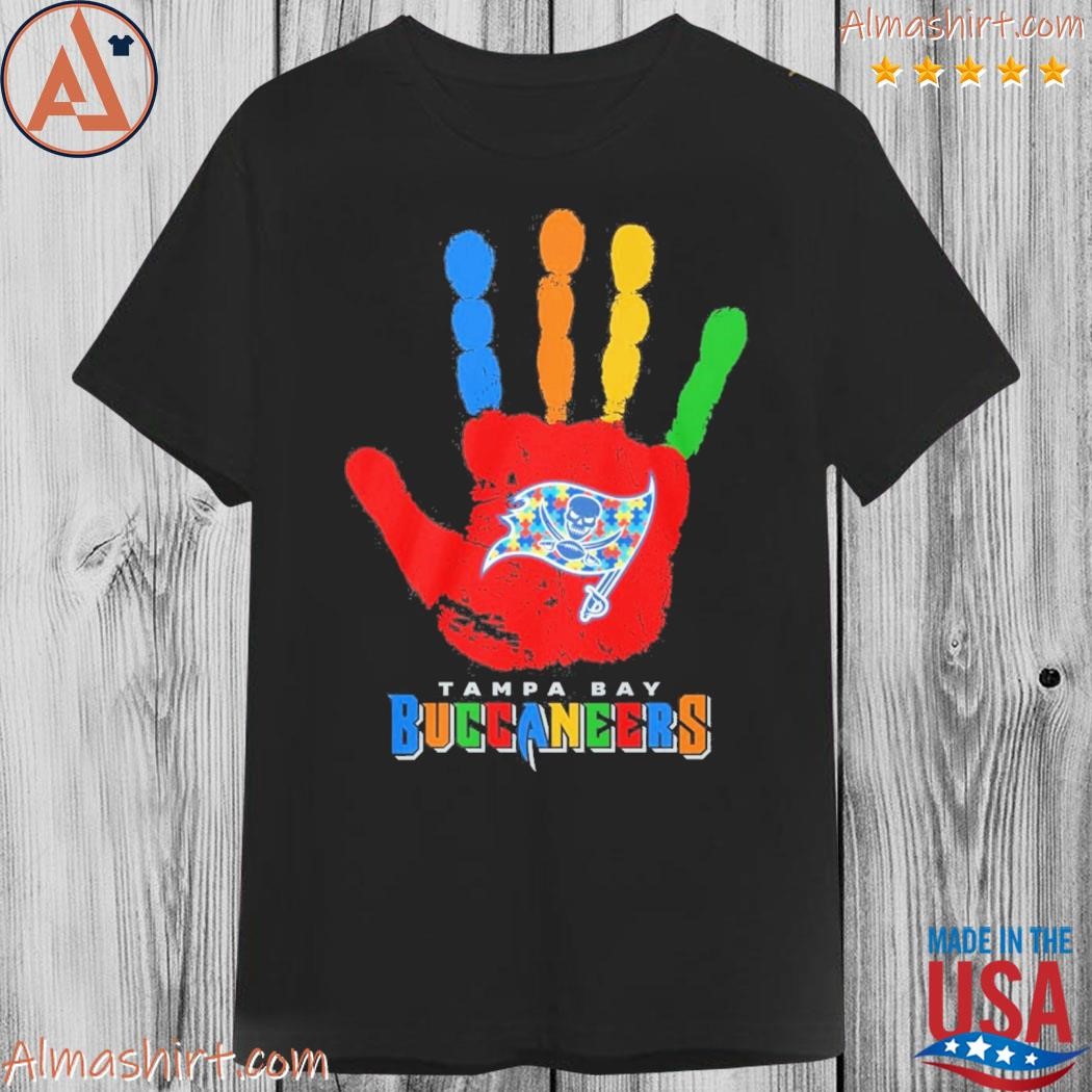 Official tampa Bay Buccaneers hand autism shirt
