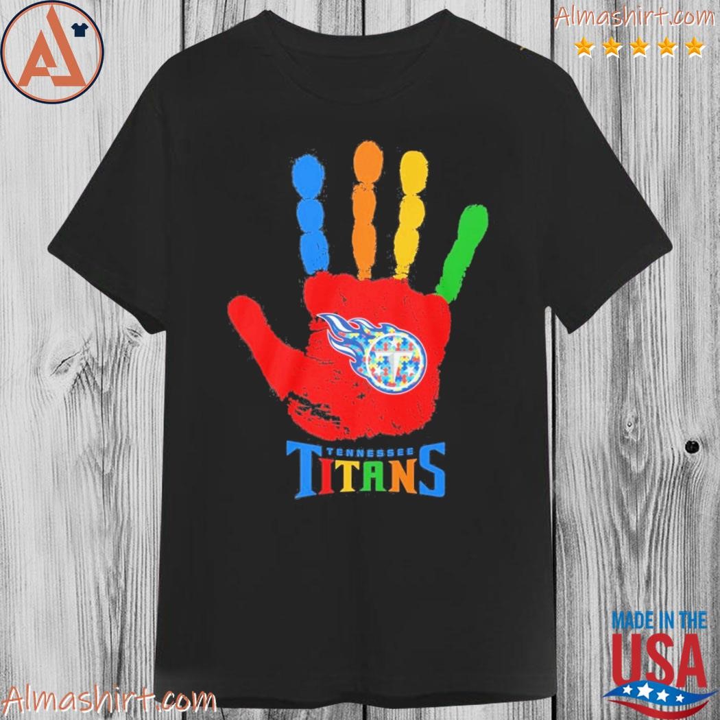 Official tennessee Titans hand autism shirt