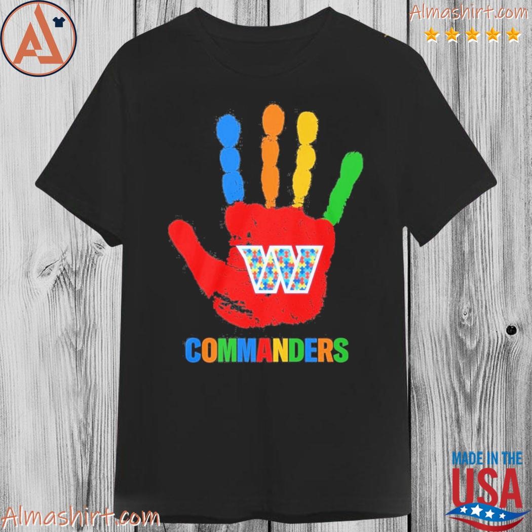 Official washington commanders hand autism shirt