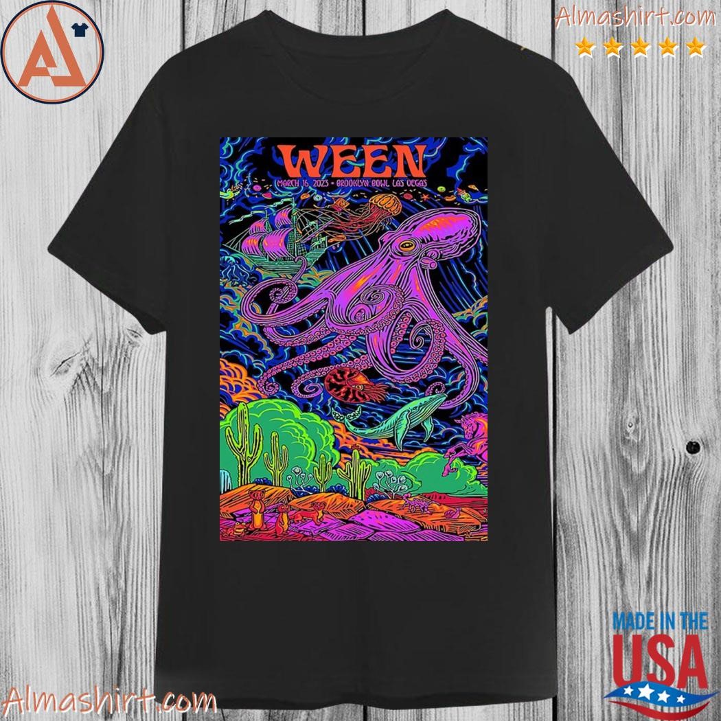 Official ween march 16 2023 brooklyn bowl las vegas poster shirt