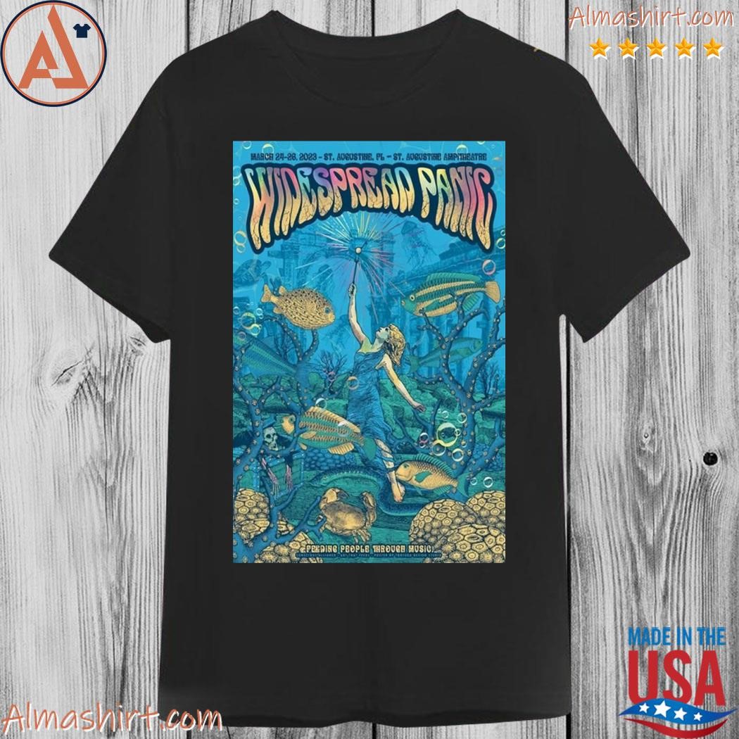 Official widespread panic tour st. augustine fl poster shirt