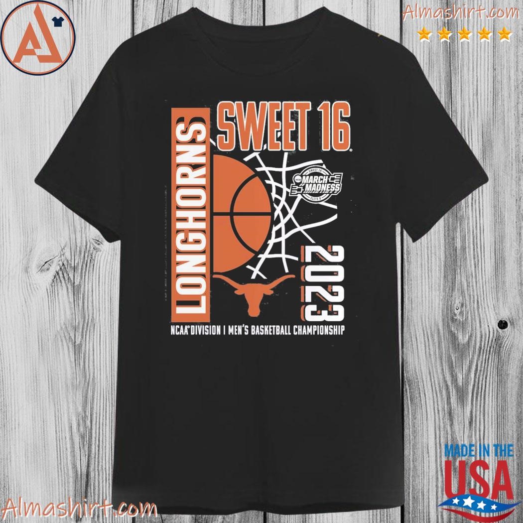 Texas longhorns fanatics branded 2023 ncaa men's basketball tournament march madness sweet 16 shirt