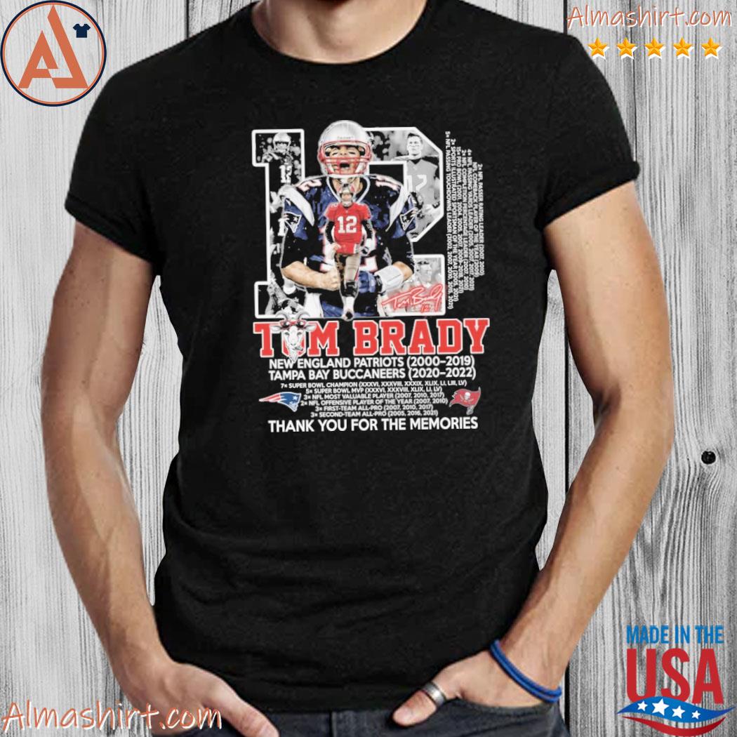 12 Tom Brady New England Patriots Thank You For The Memories Shirt