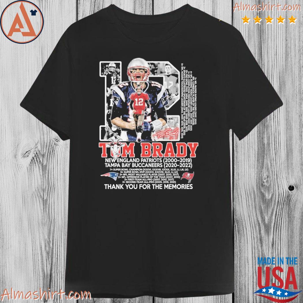 Thank you Tom Brady New England Patriots 2000 2019 Tampa Bay Buccaneers  2020 2022 shirt, hoodie, sweater, long sleeve and tank top