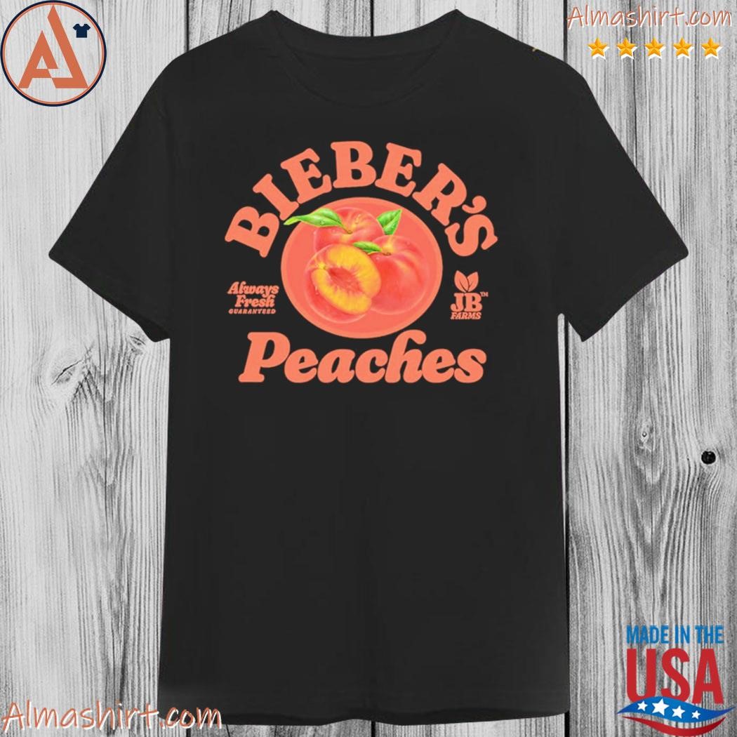 Bieber's peaches shirt