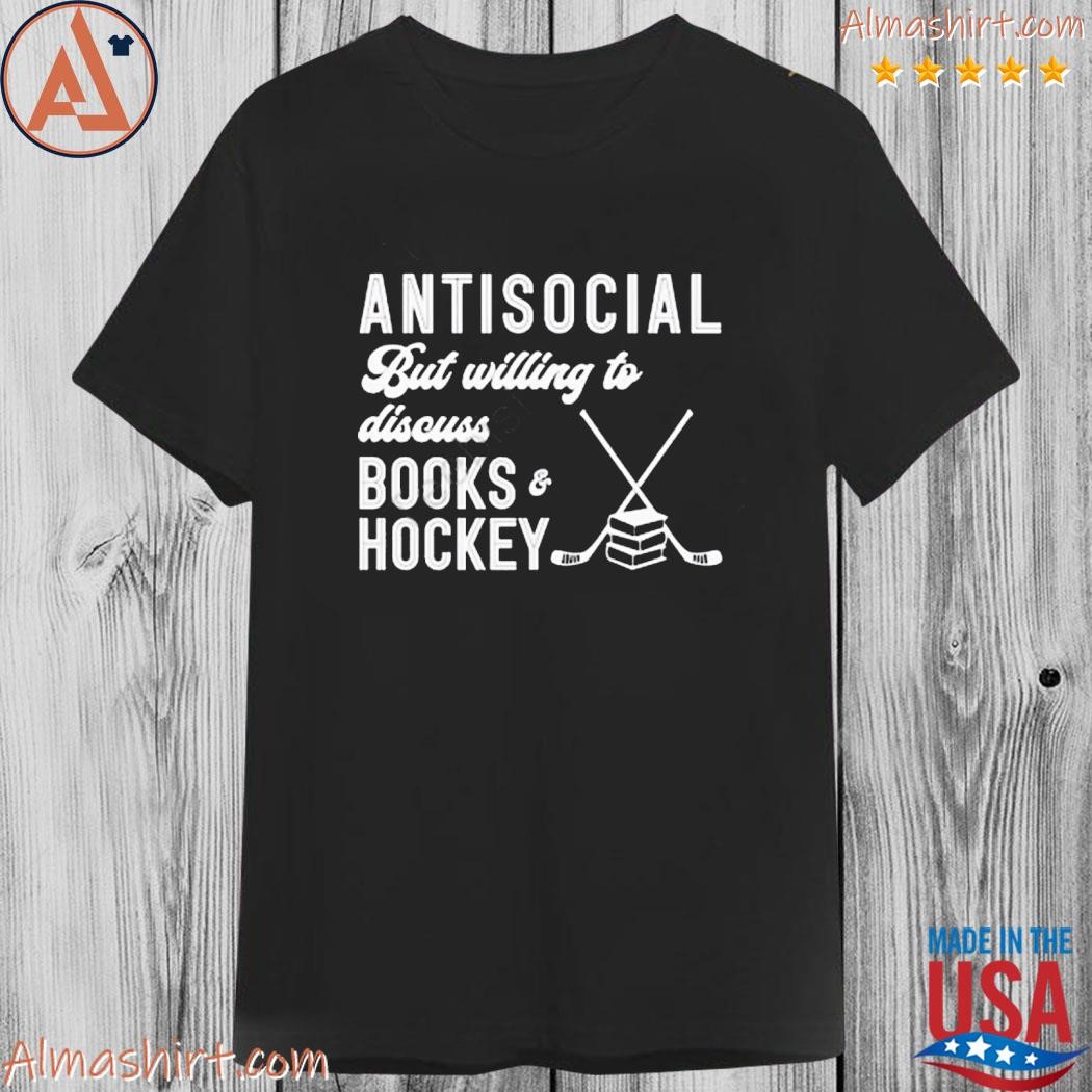Antisocial Books and Hockey Shirt - Sweet & Saucy Designs