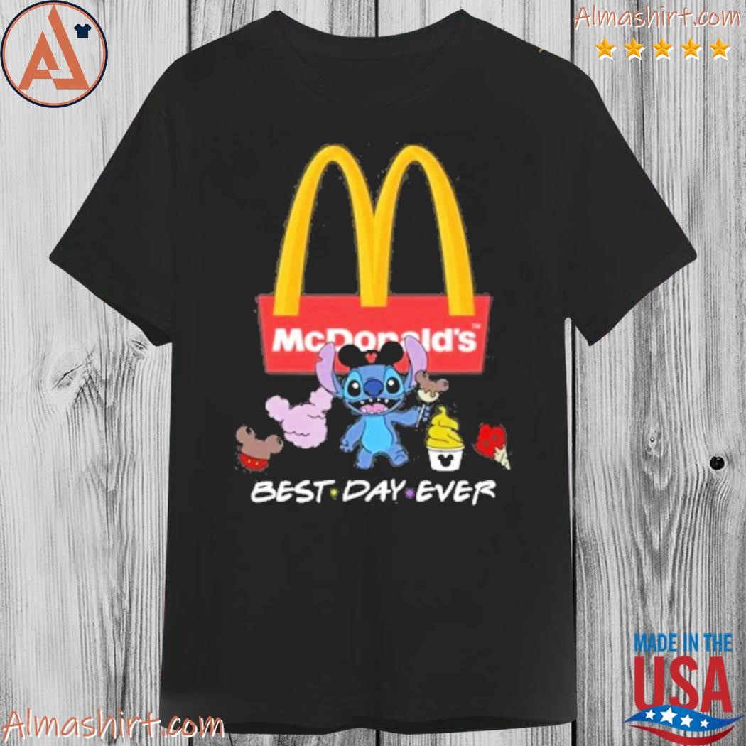 Official baby Stitch best day ever McDonald's logo shirt