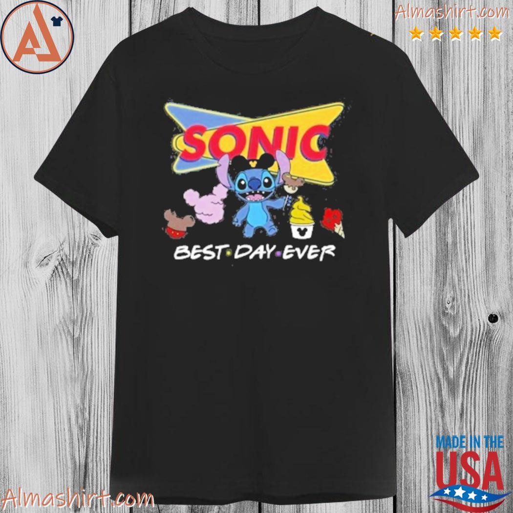 Official baby Stitch best day ever sonic logo shirt