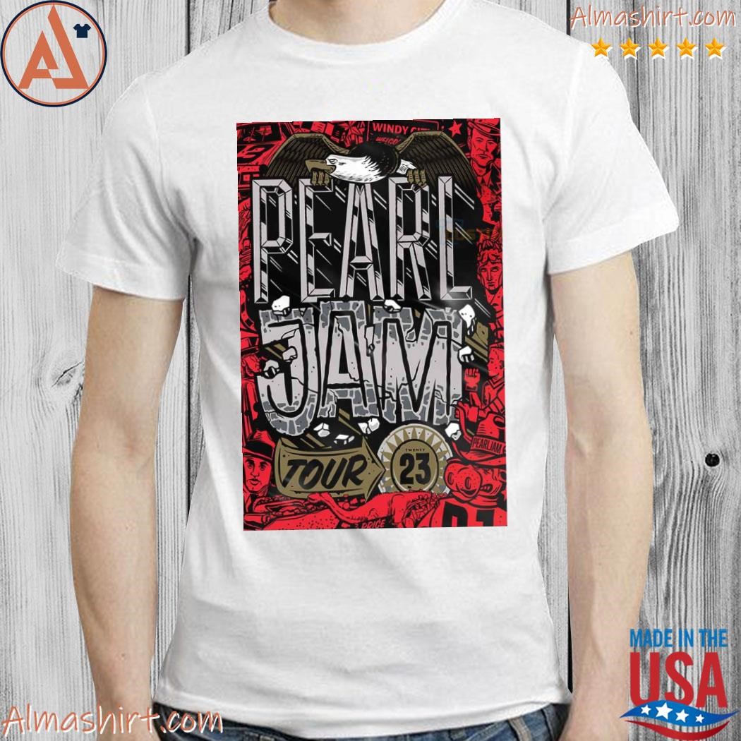 Pearl Jam Tour 2023 Poster Vintage T-Shirt