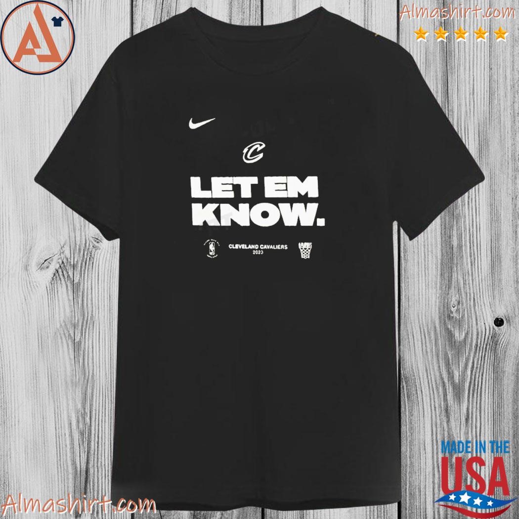Nike Adult Cleveland Cavaliers Let'em Know 2023 NBA Playoffs Mantra T-Shirt, Men's, Large, Black