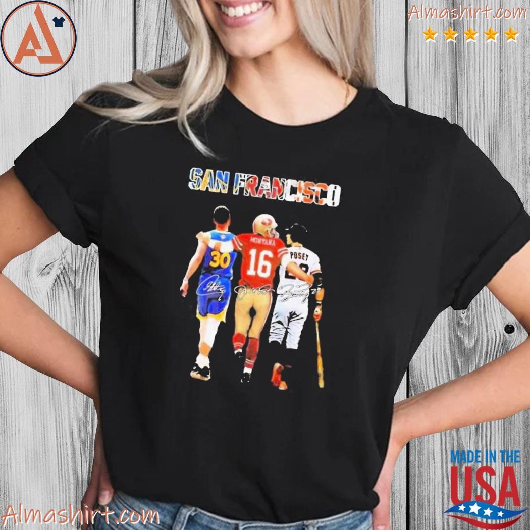 Official San Francisco Sports Teams Stephen Curry Joe Montana And