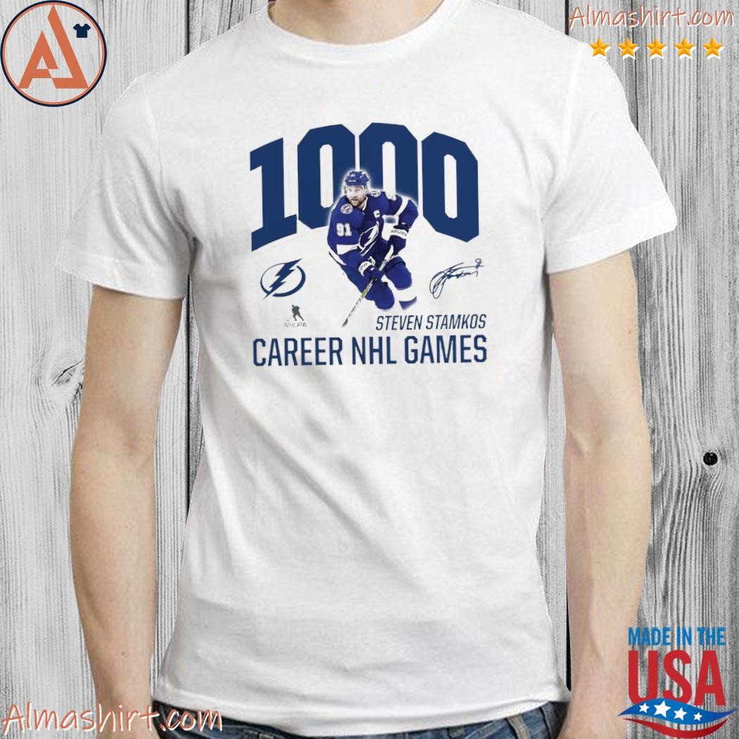 Steven Stamkos Tampa Bay Lightning 1,000 Career Games T-Shirt, hoodie,  sweater, long sleeve and tank top