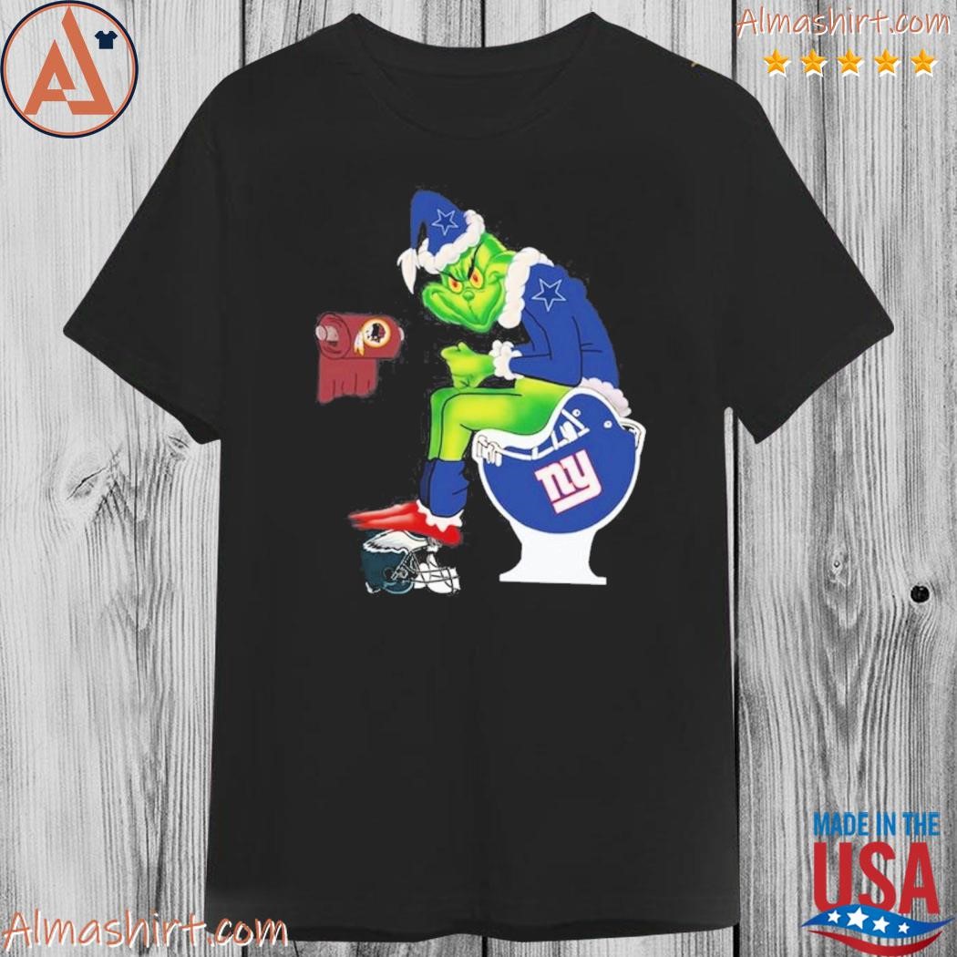 Official The Grinch Dallas Cowboys Shitting On Toilet Washington Redskins  And Other Teams New York Giants Christmas 2021 shirt, hoodie, sweater, long  sleeve and tank top