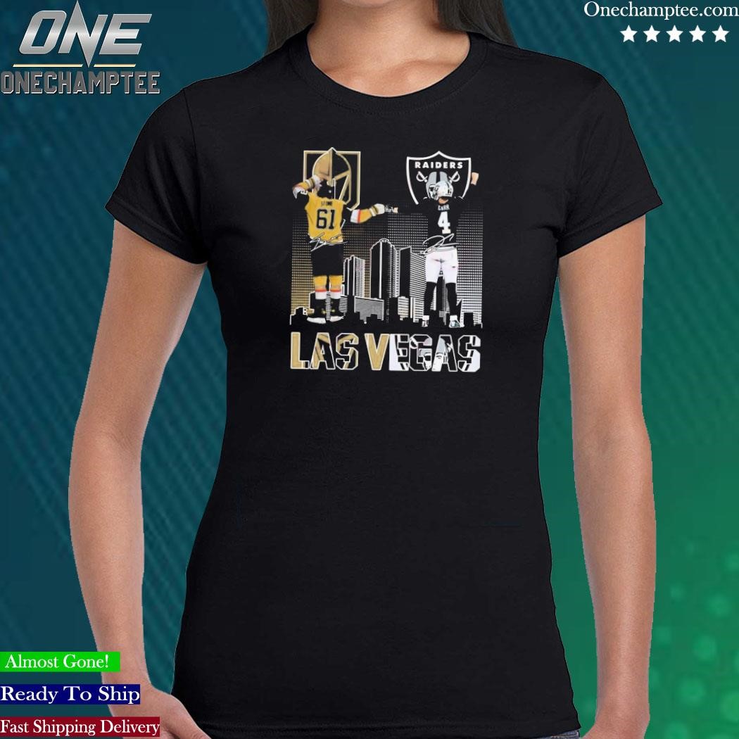 Vegas Golden Knights Stone And Las Vegas Raiders Carr T-Shirt