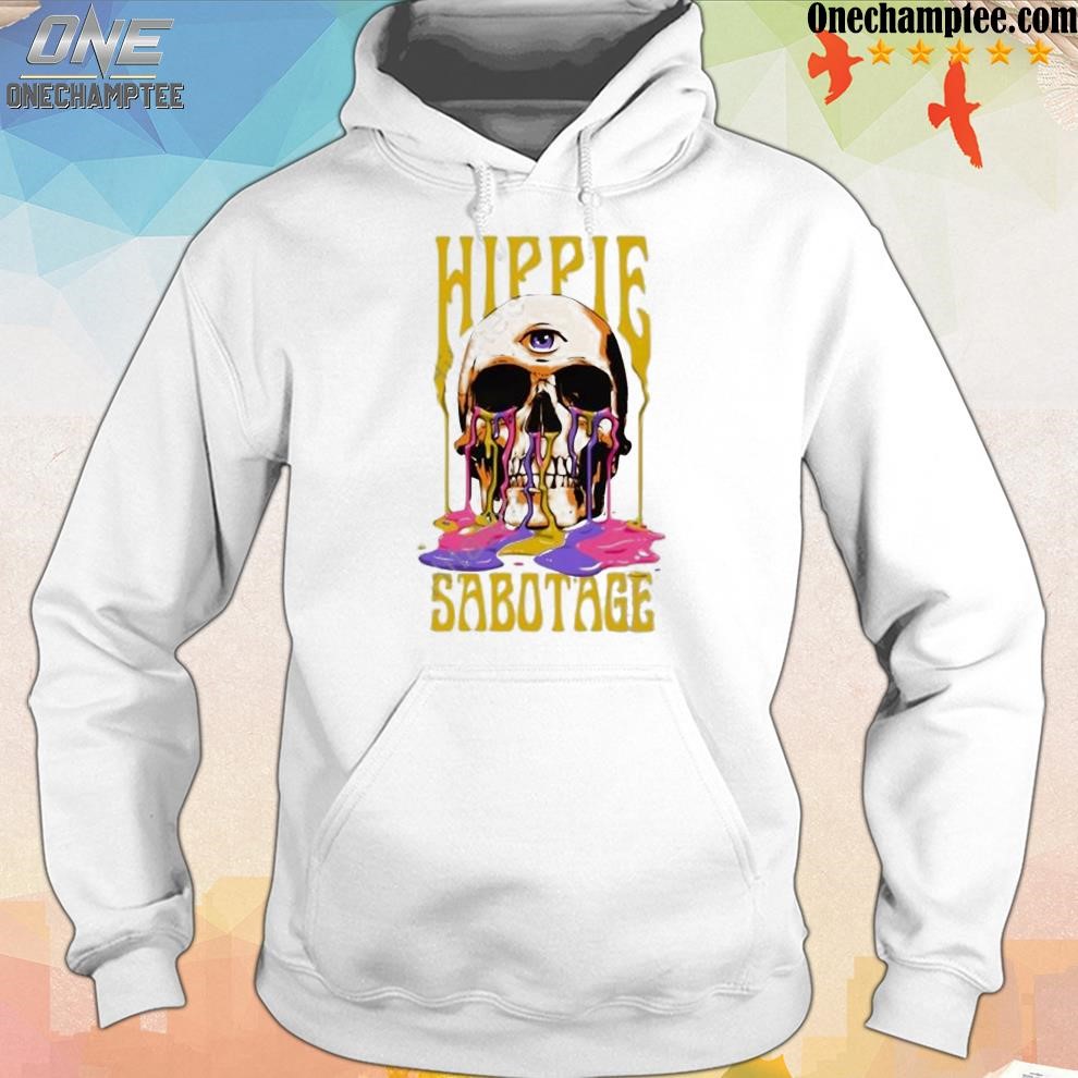 Official hippie sabotage merch melting skull shirt hoodie long