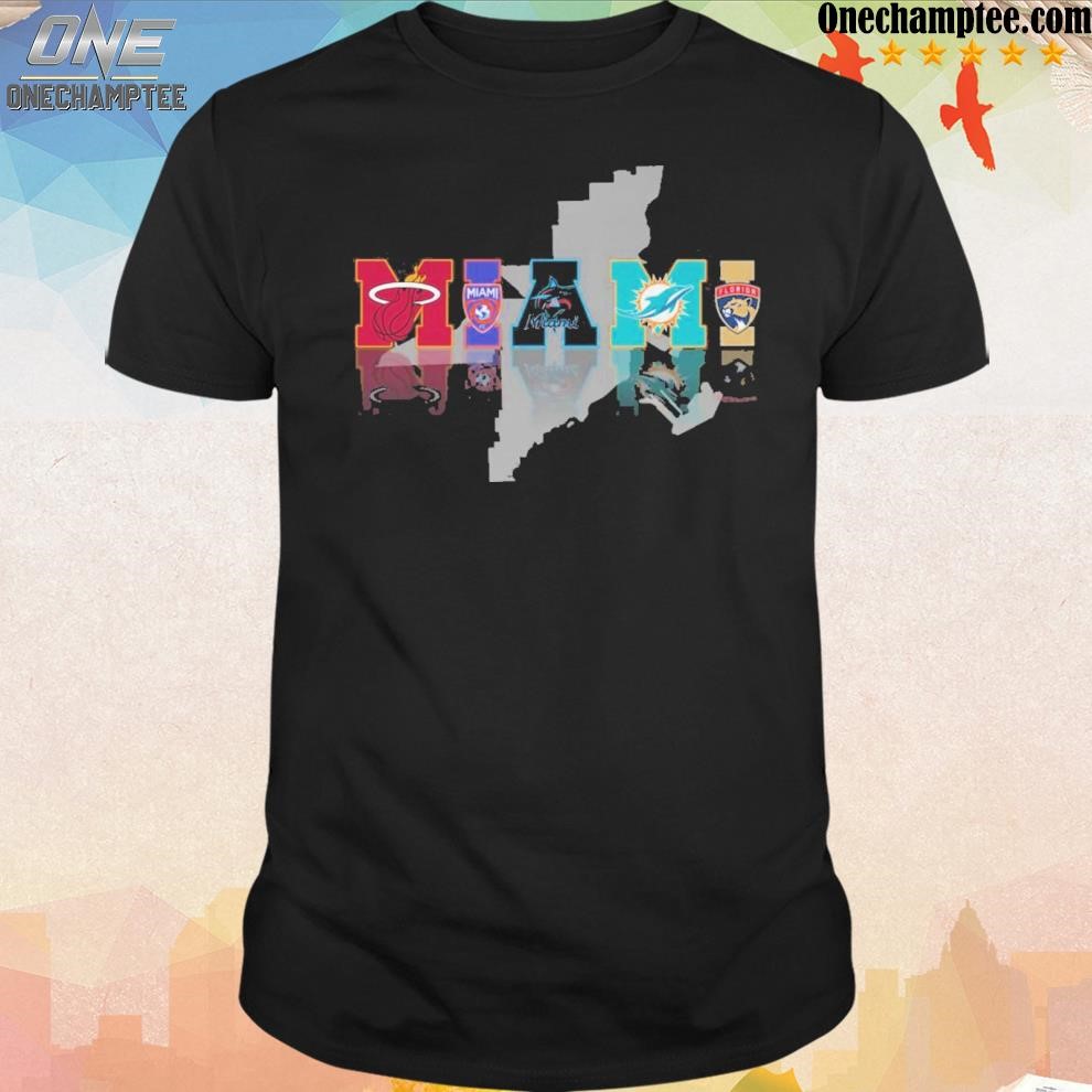 Original Miami Heat And Miami Fc And Miami Marlins And Miami Dolphins And  Florida Panthers T-shirt,Sweater, Hoodie, And Long Sleeved, Ladies, Tank Top