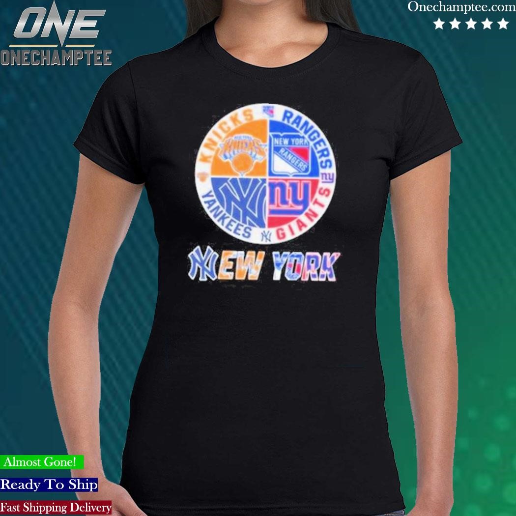 New York Yankees Giants Knicks Rangers Logo Shirt